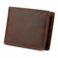 Geldbörse 12 x 9.5 x 2 cm aus braunem Leder im Bifold Stil