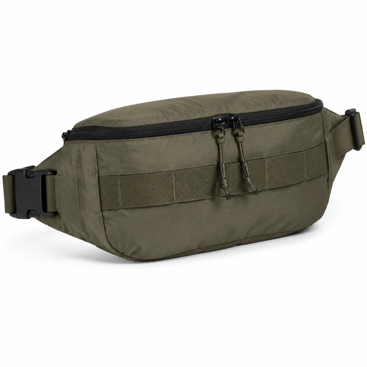 Hüfttasche 32 x 9 x 16 cm aus Textil olivgrün mit verstellbarem Gurt und Reißverschluss