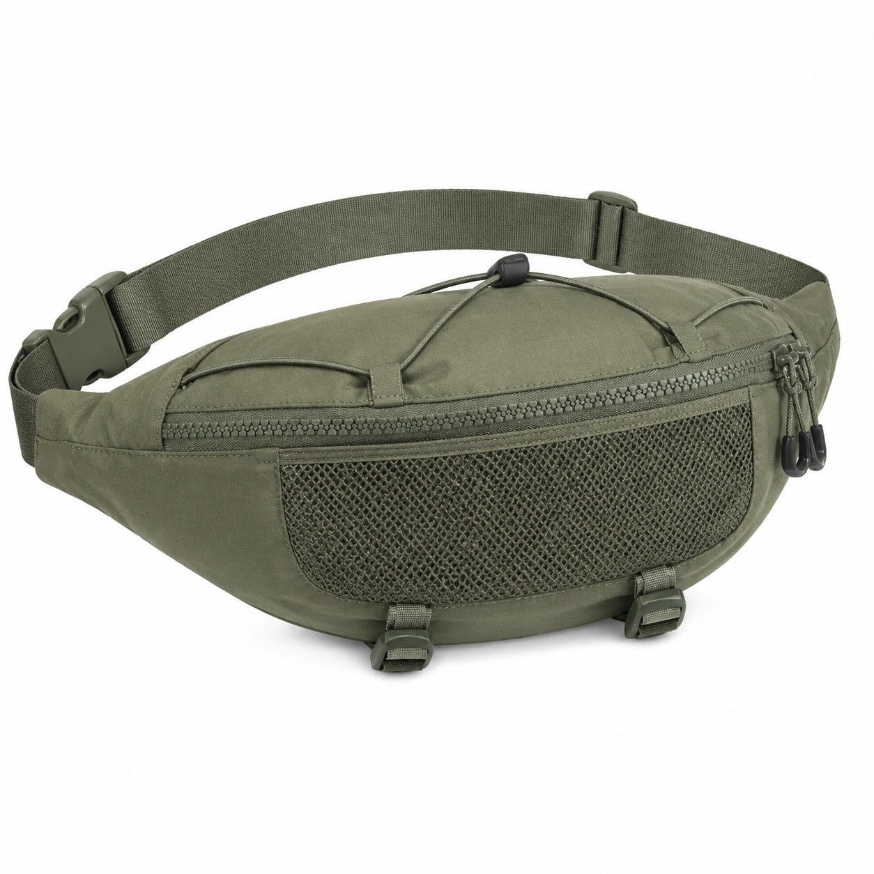 Gürteltasche 31 x 15 x 8 cm Textil Olivgrün Outdoor mit Netzfach