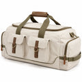 Reisetasche 50 x 25 x 30 cm Textil Beige Braun Olivgrün mit Mehrfachfächern