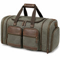 Reisetasche 55 x 28 x 30 cm aus Textil Olivgrün Braun mit Mehrfachfächern