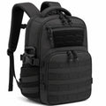 Rucksack 30 x 20 x 45 cm aus Textilgewebe Schwarz mit Mehrfachfächern für Outdoor