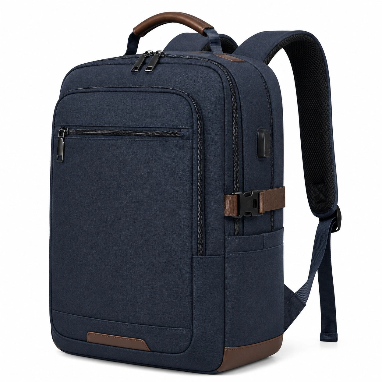 Laptop-Rucksack 32 x 18 x 48 cm aus Polyester Dunkelblau für Reise und Alltag mit gepolstertem Rücken