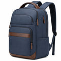 Rucksack 30 x 16 x 45 cm Textil Blau Braun für Alltag mit mehreren Fächern
