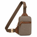 Umhängetasche 17 x 7 x 29 cm Textil Braun mit verstellbarem Gurt